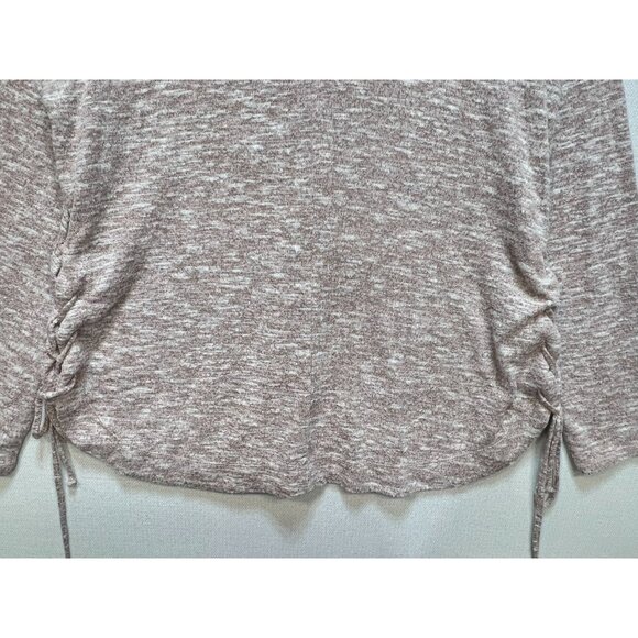 Knox Rose Women's Cowl Neck Pullover Sweater Knit Long Sleeve Size XL Pink Brown - Picture 12 of 12